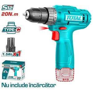 Masina de gaurit si insurubat , acumulator 1X1.5 Ah, 12V , Total 