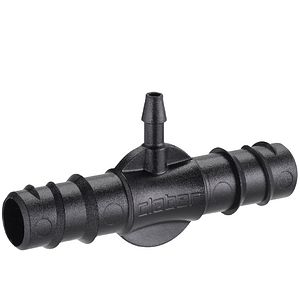 Conector T pentru microirigatii Claber, 1/2-1/4, plastic, negru, 2 bucati