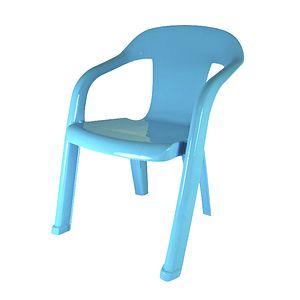 Scaun terasa SHAF Baghera, plastic, 36 x 50 x 37 cm, albastru