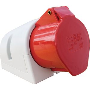 Priza industriala aplicata, IP44, 32A, ABS, rosu