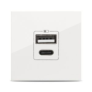 Priza USB, A Si C, 5V, 2.4 A, 2M, alba Elbi