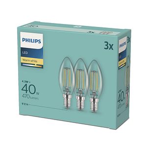 Bec LED CLASSIC 40W B35 E14CL3CT4  Philips