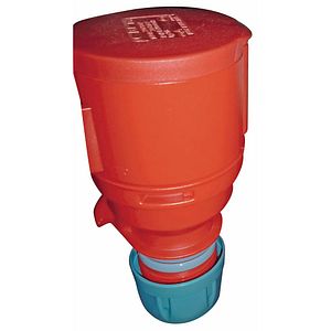 Priza industriala aplicata, IP44, 16A, ABS, rosu