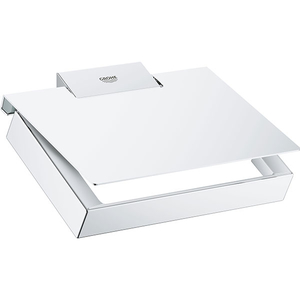 Suport hartie igienica GROHE Selection Cube 40781000, argintiu