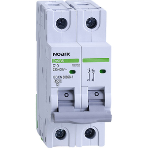 Siguranta automata modulara NOARK 102152, 2P, 10A, curba C