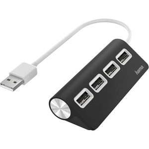 Hub USB HAMA 200119, USB 2.0, negru