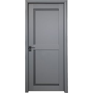 Usa interior A04, cu plexiglas, reversibila, MDF, 70 x 204 cm, gri antracit