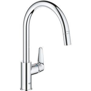 Baterie bucatarie GROHE Start Curve, extractibil, alama sanitara, crom