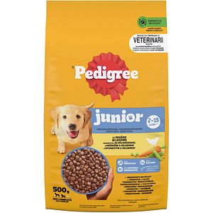 Hrana uscata pentru caini PEDIGREE, Junior, Pasare si Legume, 500 g