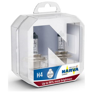 Bec auto far halogen NARVA 480032100, H4, Range Power+90, 12V, 60/55W, P43T, set 2 bucati