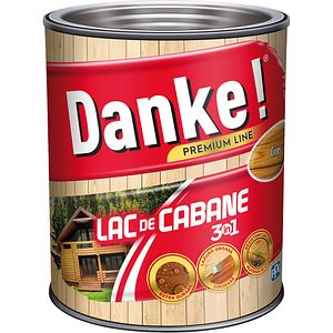 Lac de cabane 3in1 DANKE, pe baza de rasina alchidica, 2.5L, maro cires
