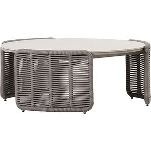 Masa terasa LIVINTWIST Space L, aluminiu, 90.5 x 88 x 36 cm, taupe