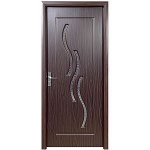 Usa interior Pamate M107, cu geam, reversibila, MDF, 70 x 204 cm, wenge