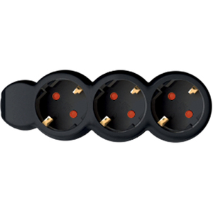 Prelungitor cu protectie HOME NV 3, 3 prize, 1.5m, Negru