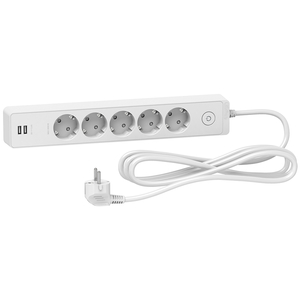 Prelungitor cu protectie SCHNEIDER ST945U3W, 5 prize, 3m, alb