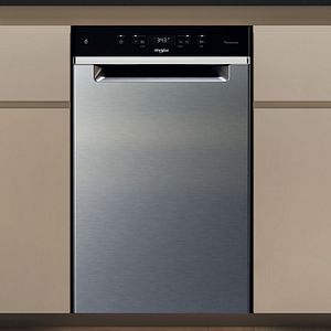 Masina de spalat vase incorporabila WHIRLPOOL WH3UC10BS7A0X, 6th Sense, 10 seturi, 9 programe, 45 cm, Clasa C, inox